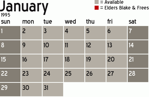 Missionary Dinner Calendar