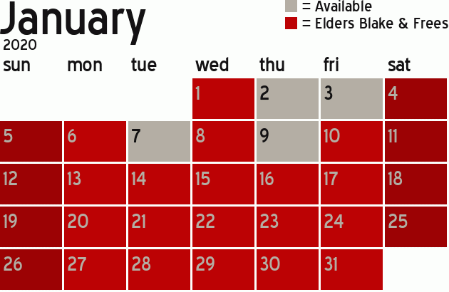 Missionary Dinner Calendar