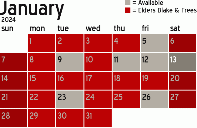 Missionary Dinner Calendar