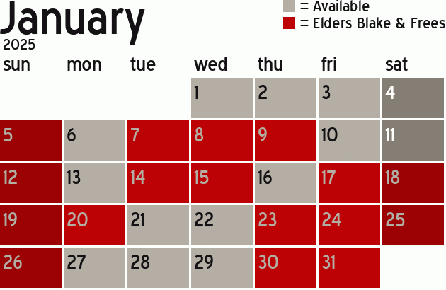 Missionary Dinner Calendar