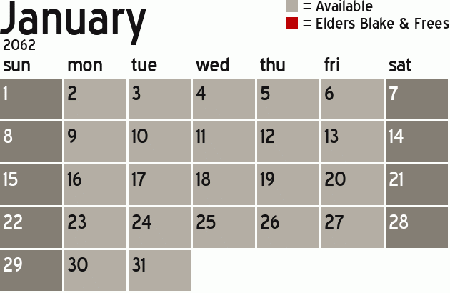 Missionary Dinner Calendar