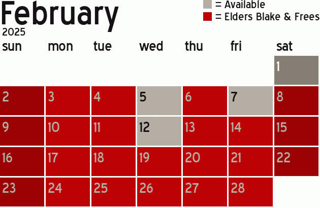 Missionary Dinner Calendar