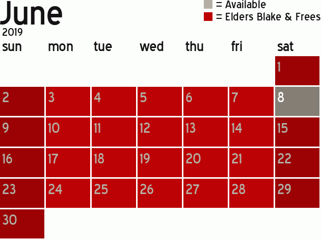 Missionary Dinner Calendar
