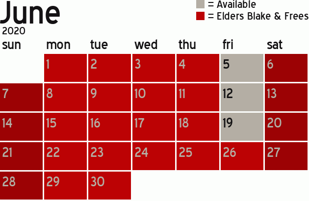 Missionary Dinner Calendar