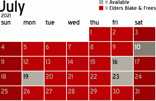 Missionary Dinner Calendar