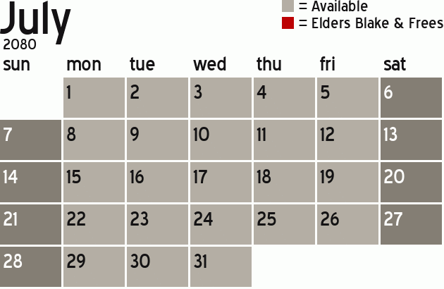 Missionary Dinner Calendar