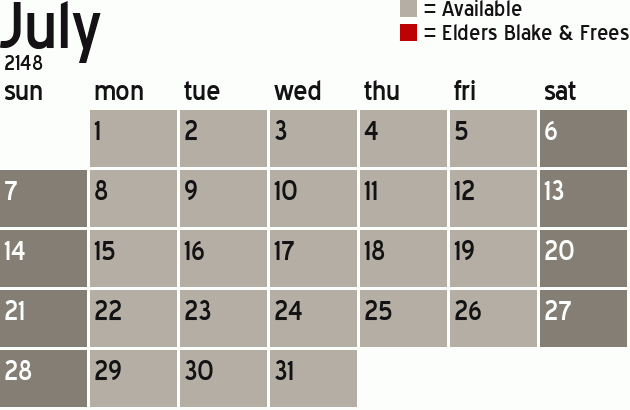 Missionary Dinner Calendar