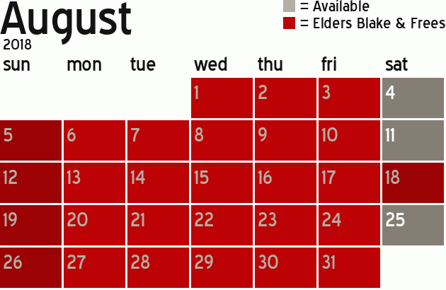 Missionary Dinner Calendar
