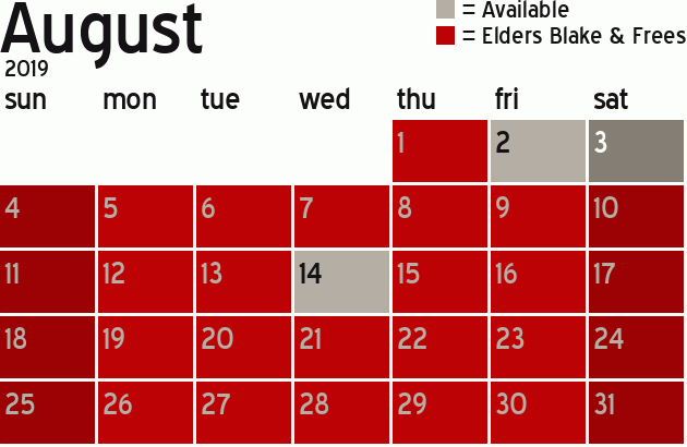 Missionary Dinner Calendar