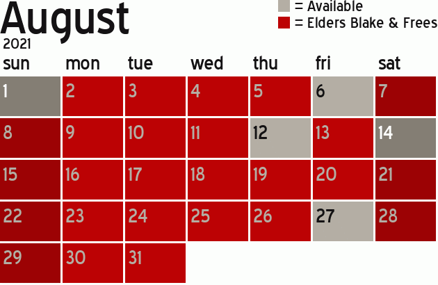 Missionary Dinner Calendar