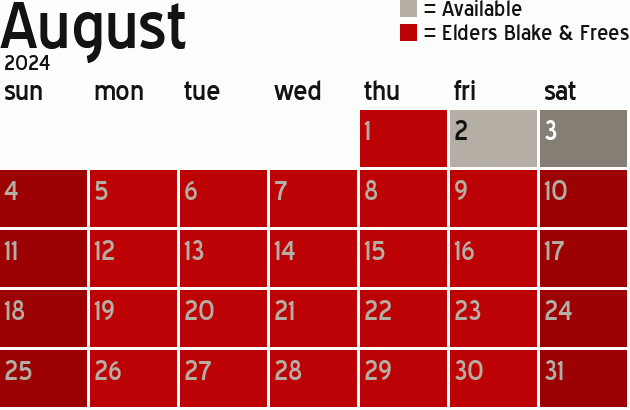 Missionary Dinner Calendar