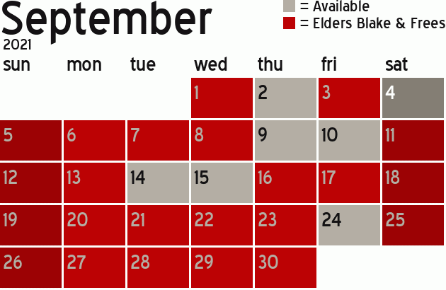 Missionary Dinner Calendar