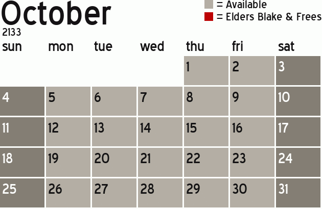 Missionary Dinner Calendar