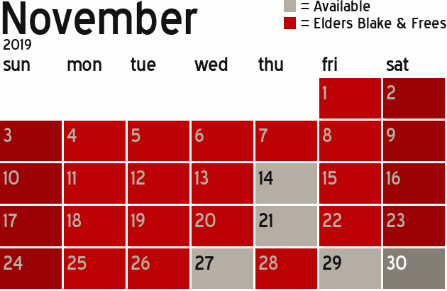 Missionary Dinner Calendar