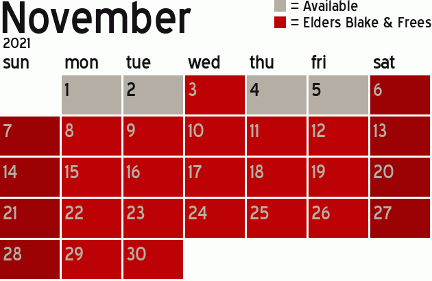 Missionary Dinner Calendar