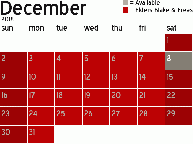 Missionary Dinner Calendar